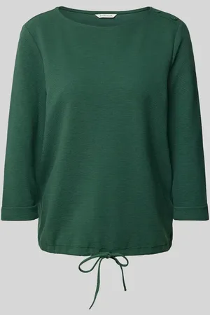 TOM TAILOR Bluzka o kroju relaxed fit z mieszanki bawełny ekologicznej z rękawem o dł. 3/4 i guzikami