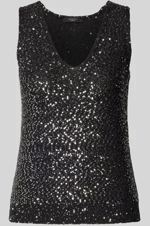 Max Mara Top z cekinowym obszyciem model ‘COLOMBA’
