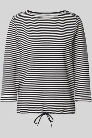 TOM TAILOR Bluzka o kroju relaxed fit z mieszanki bawełny ekologicznej z rękawem o dł. 3/4 i guzikami