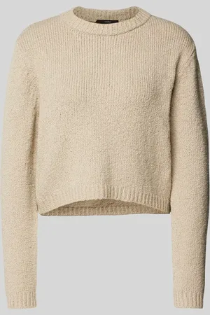 Windsor Sweter krótki z dzianiny z prążkowanymi wykończeniami
