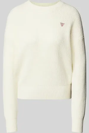 Guess Sweter z dzianiny z naszywką z logo