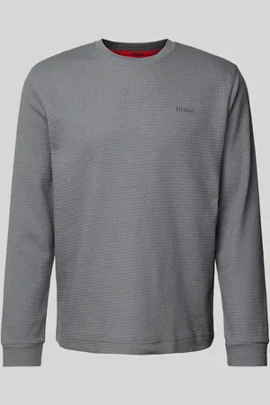 HUGO BOSS Bluzka z długim rękawem i wyhaftowanym logo model ‘Austin’