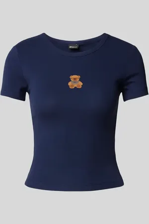 Gina Tricot T-shirt z o kroju slim fit z nadrukiem z motywem