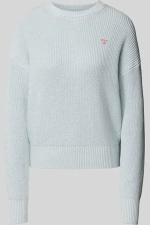 Guess Sweter z dzianiny z naszywką z logo