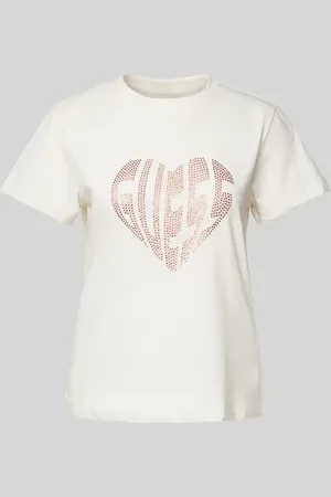 Guess T-shirt z detalem z logo model ‘JULIA’