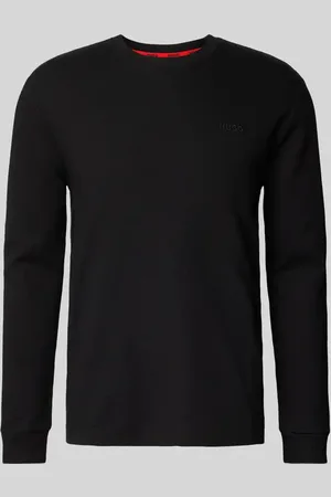 HUGO BOSS Bluzka z długim rękawem i okrągłym dekoltem model ‘Austin’