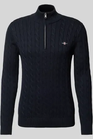 GANT Sweter z dzianiny z wzorem warkocza