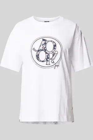 JOOP! T-shirt z obszyciem kamieniami stras model ‘Tashi’