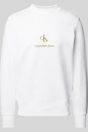 Calvin Klein Bluza z czystej bawełny ze stójką