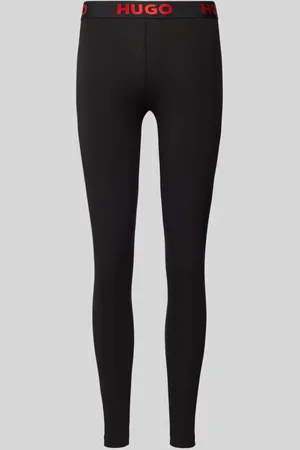 HUGO BOSS Legginsy z elastycznym paskiem z logo model ‘SPORTY’