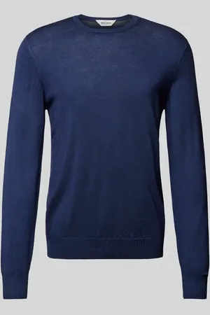 Gran Sasso Sweter z dzianiny z prążkowanymi wykończeniami