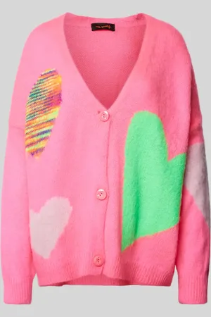 miss goodlife Kurtka z dzianiny o kroju oversized z mieszanki wełny i wełny z alpaki z listwą guzikową