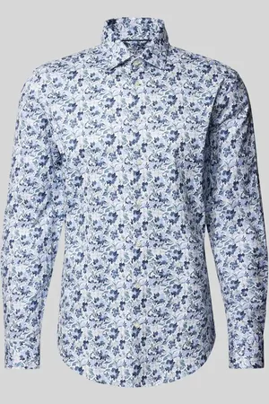 Jake*s Koszula biznesowa o kroju slim fit z kołnierzykiem typu kent