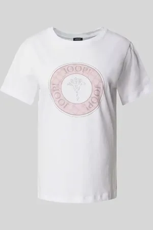 JOOP! T-shirt z obszyciem kamieniami stras model ‘Tolu’