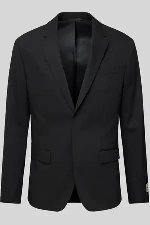 Calvin Klein Marynarka na dwa guziki o kroju slim fit z mieszanki wełny model ‘TRAVEL’
