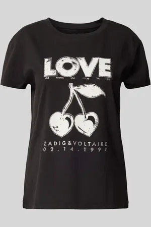 Zadig & Voltaire T-shirt z obszyciem kamieniami stras model ‘WALK’