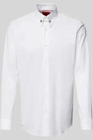 HUGO BOSS Koszula biznesowa o kroju slim fit z kołnierzykiem typu kent model ‘Vikko’