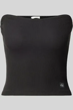 Calvin Klein Top bandażowy z detalem z logo