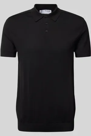 SELECTED Koszulka polo z elastycznymi wykończeniami