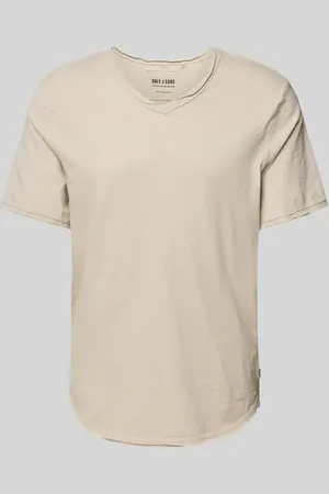 Only & Sons T-shirt z dekoltem w serek model ‘BENNE’