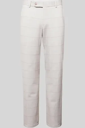 Atelier Torino Spodnie materiałowe o kroju straight fit ze wzorem w kratę