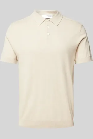 SELECTED Koszulka polo z elastycznymi wykończeniami