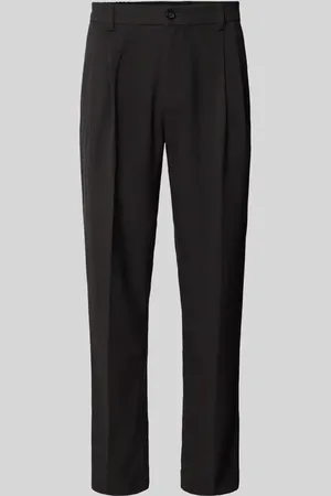 JACK & JONES Spodnie do garnituru o kroju baggy fit z zakładkami w pasie model ‘Julian’