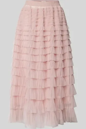 Apricot Spódnica midi z falbanami