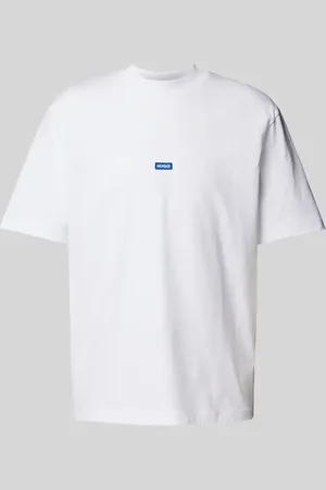 Hugo Blue T-shirt z naszywką z logo model ‘Nieros’