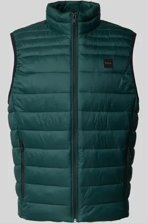 HUGO BOSS Kamizelka pikowana z naszywką z logo model ‘Odeno’