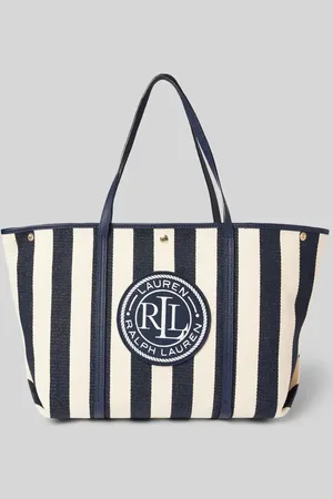 Ralph Lauren Torba shopper z czystej bawełny model ‘EMERIE’