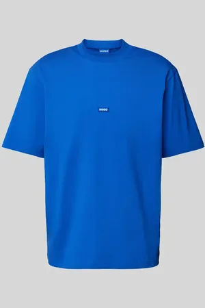 Hugo Blue T-shirt z naszywką z logo model ‘Nieros’