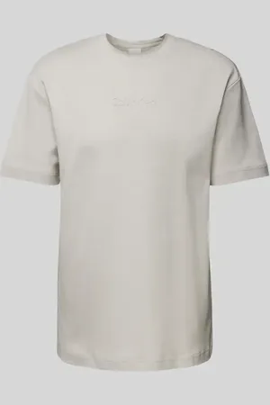Calvin Klein T-shirt z detalem z logo model ‘TECH INTERLOCK’