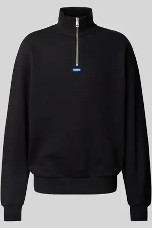 Hugo Blue Bluza z zapinanym kołnierzem model ‘Neeler’