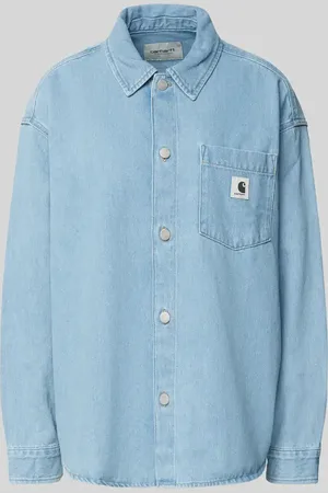 Carhartt Bluzka jeansowa o kroju regular fit z kieszenią na piersi model ‘Alta’