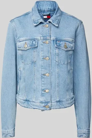 Tommy Hilfiger Kurtka jeansowa z kieszeniami z patką na piersi