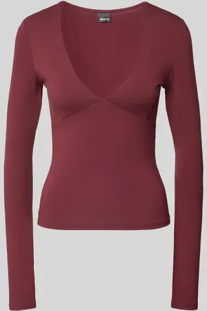 Gina Tricot Bluzka z długim rękawem z dekoltem w serek