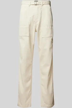 Replay Spodnie z prostą nogawką i paskiem model ‘worker pant’