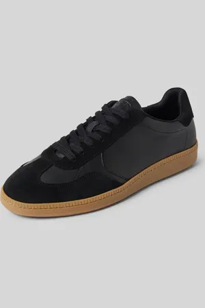 SELECTED Sneakersy skórzane z detalem z logo model ‘FINLEY’