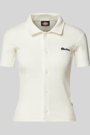 Dickies T-shirt z listwą guzikową model ‘TALLASSE’