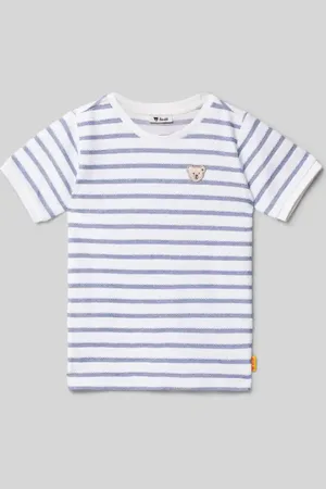 Steiff T-shirt z naszywką z logo