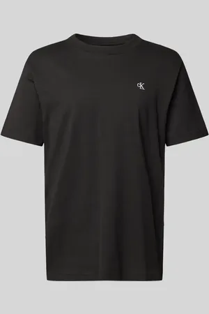 Calvin Klein T-shirt z prążkowanym okrągłym dekoltem