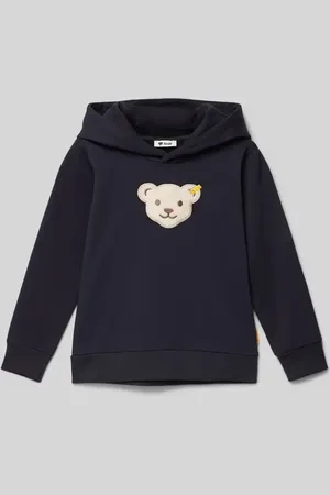 Steiff Bluza z kapturem z naszywką z logo