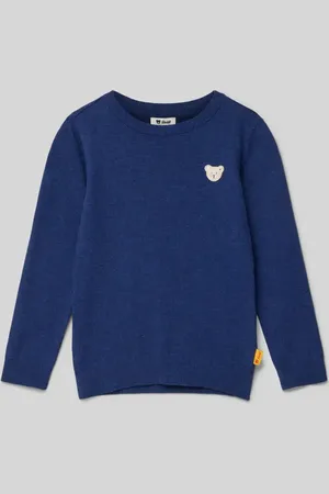 Steiff Sweter z dzianiny z naszywką z logo