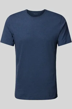 Knowledge Cotton Apparal T-shirt z detalem z logo