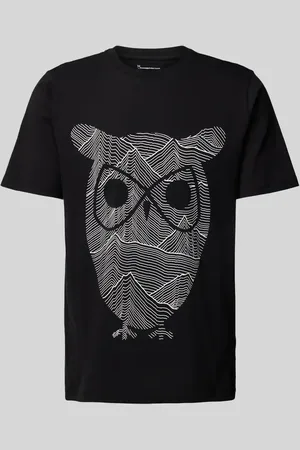 Knowledge Cotton Apparal T-shirt z nadrukowanym motywem