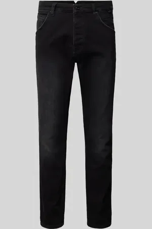 Gabba Jeansy o kroju relaxed tapered fit ze szlufkami na pasek model ‘Alex Tesla’
