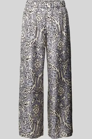 Max Mara Spodnie o luźnym kroju z nadrukiem z motywem model ‘EUSEBIO’
