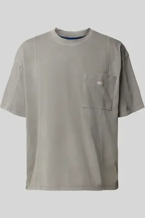 Hugo Blue T-shirt z kieszenią na piersi model ‘Naimos’
