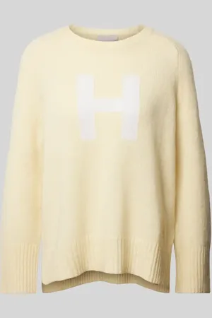 Hemisphere Sweter z dzianiny z nadrukiem z logo